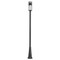 Z-Lite Luca Outdoor Post Mounted Fixture, 1-Light, 10 In.W x 115.75 In.H, Black/Etched 517PHM-519P-BK-LED - alternate 5